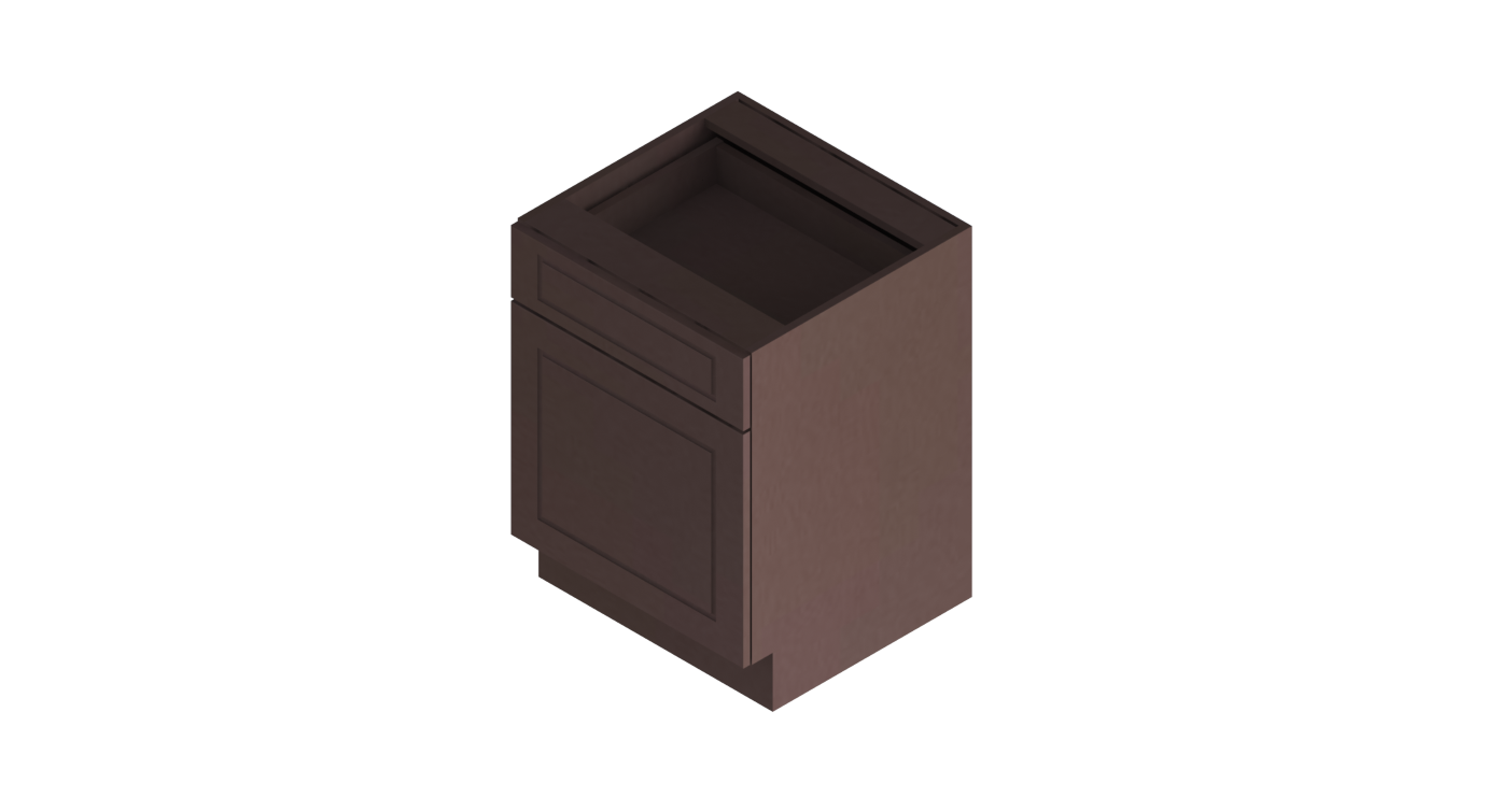Moch Brown Base Door & Drawer One Flute