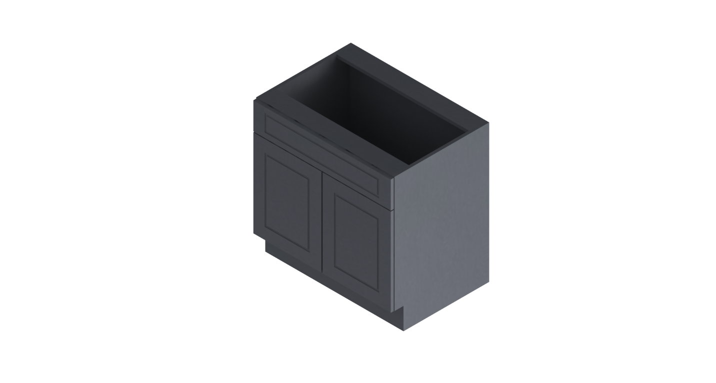 S-B 2Door Single Flute Charcoal Gray 1