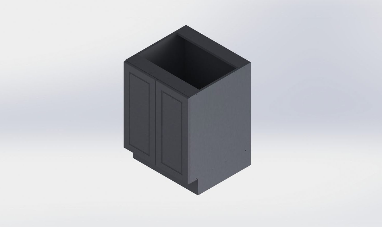 Double Door Base Cabinet Charcoal Grey