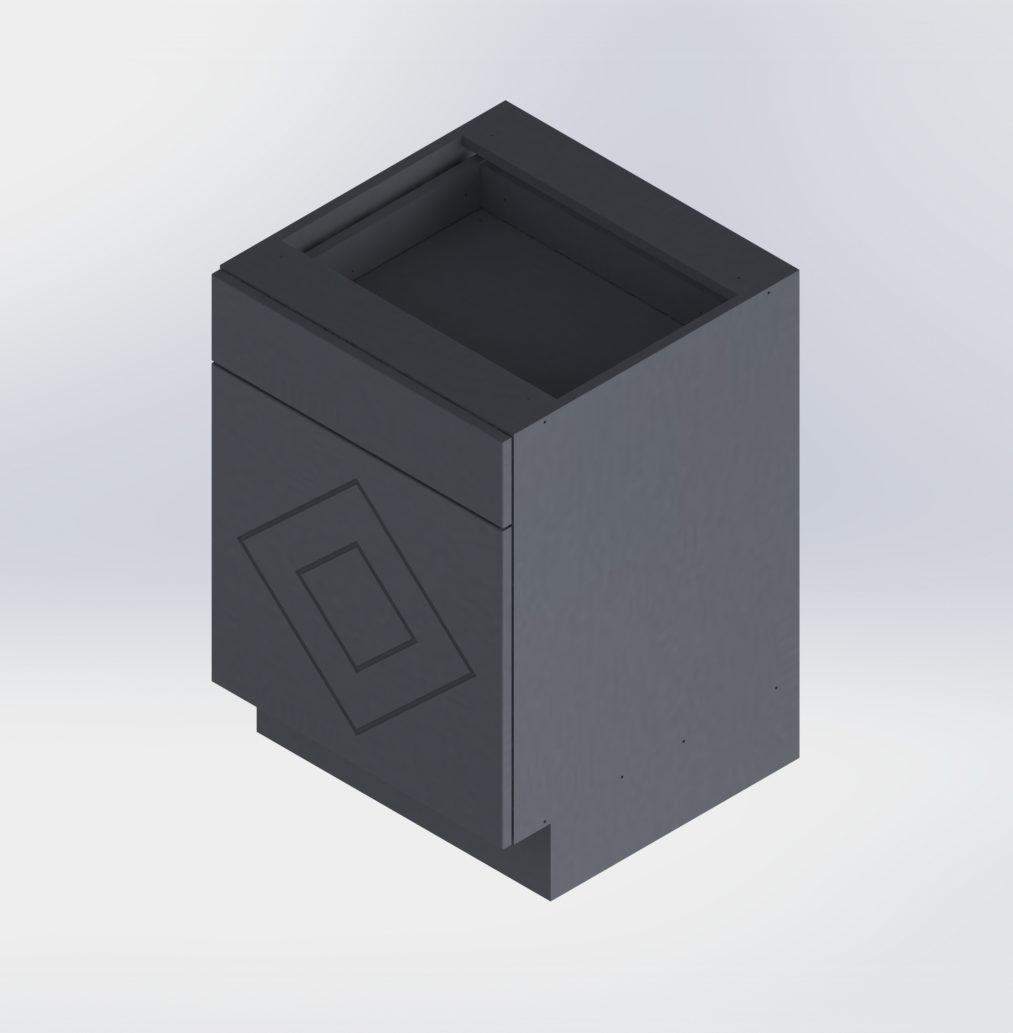 Charcoal Grey Diamond DoorDrawer