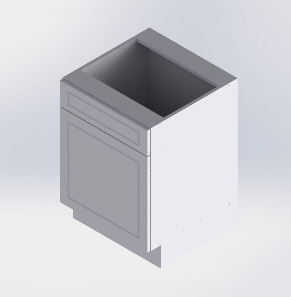 White 2 Outdoor Sink Single Door False Front