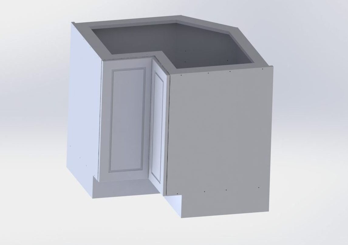 White Corner Grooved Corner Sink